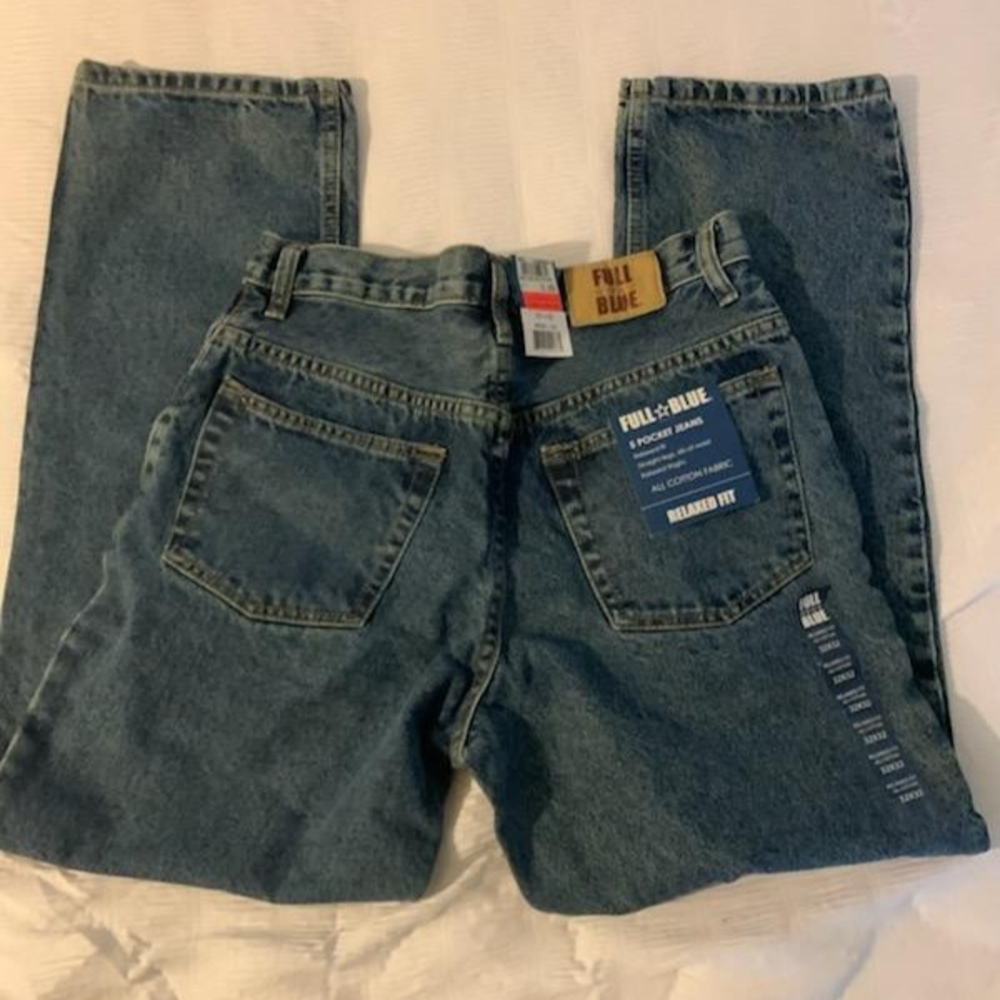 Full Blue Men's Relaxed Fit Jeans - Blue 32/32 - Picture 5 of 5